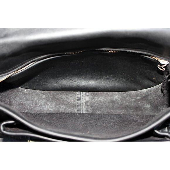 Coach Vintage - Lenox Crossbody Bag 9918, Black + Brass - USA 1980s - Picture 9 of 12